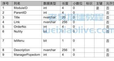 网狐网站数据库字典文档