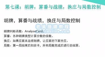 网狐Cocos经典游戏开发教程07：胡牌，算番与战绩，换庄与局数控制​