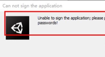 Unable to sign the application; please provide passwords!报错解决方法